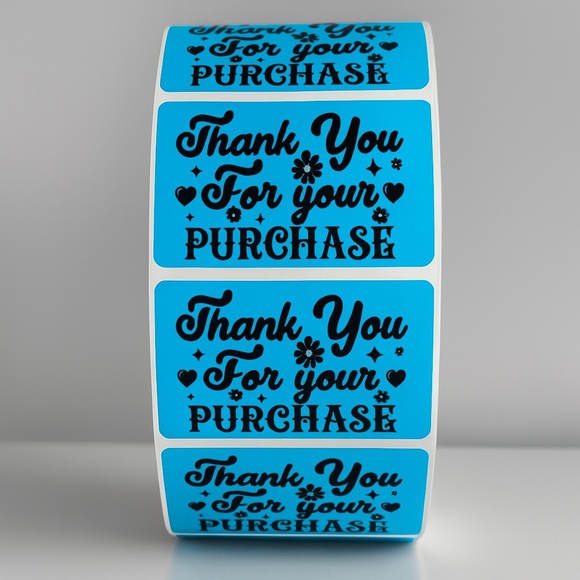 Thank You For Your Purchase Stickers – Labels for Packaging, Boutique - Picture 2 of 11